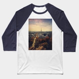 Paris Cityscape Baseball T-Shirt